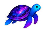 Galaxy Sea Turtle Precision Cut Decal